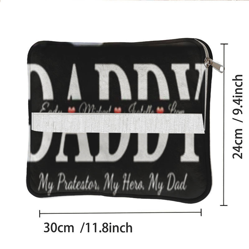 Size dimensions for foldable daddy blanket pillow