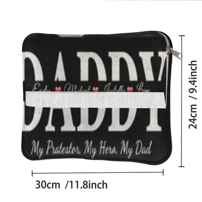 Size dimensions for foldable daddy blanket pillow