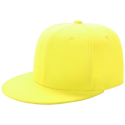 Custom Snapback Baseball Hat Cap Hip Hop Style  Flat Bill Blank Solid Color Adjustable Size