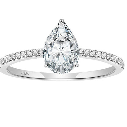 Custom Name Hidden Halo Engagement Ring,3CT Sterling Silver, Engraved Promise Ring for Women