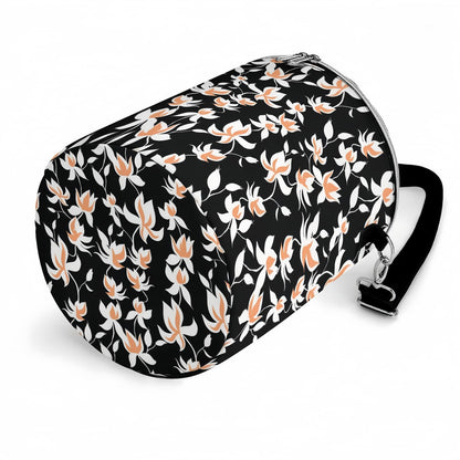 Side view of Personalized Barrel Cooler Bag, emphasizing the round shape and strap.