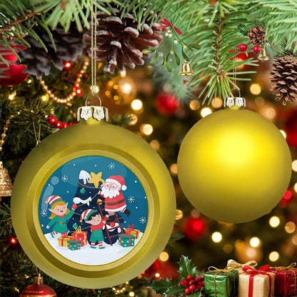 Personalized Photo Christmas Ball Ornament, Custom Family Picture Keepsake