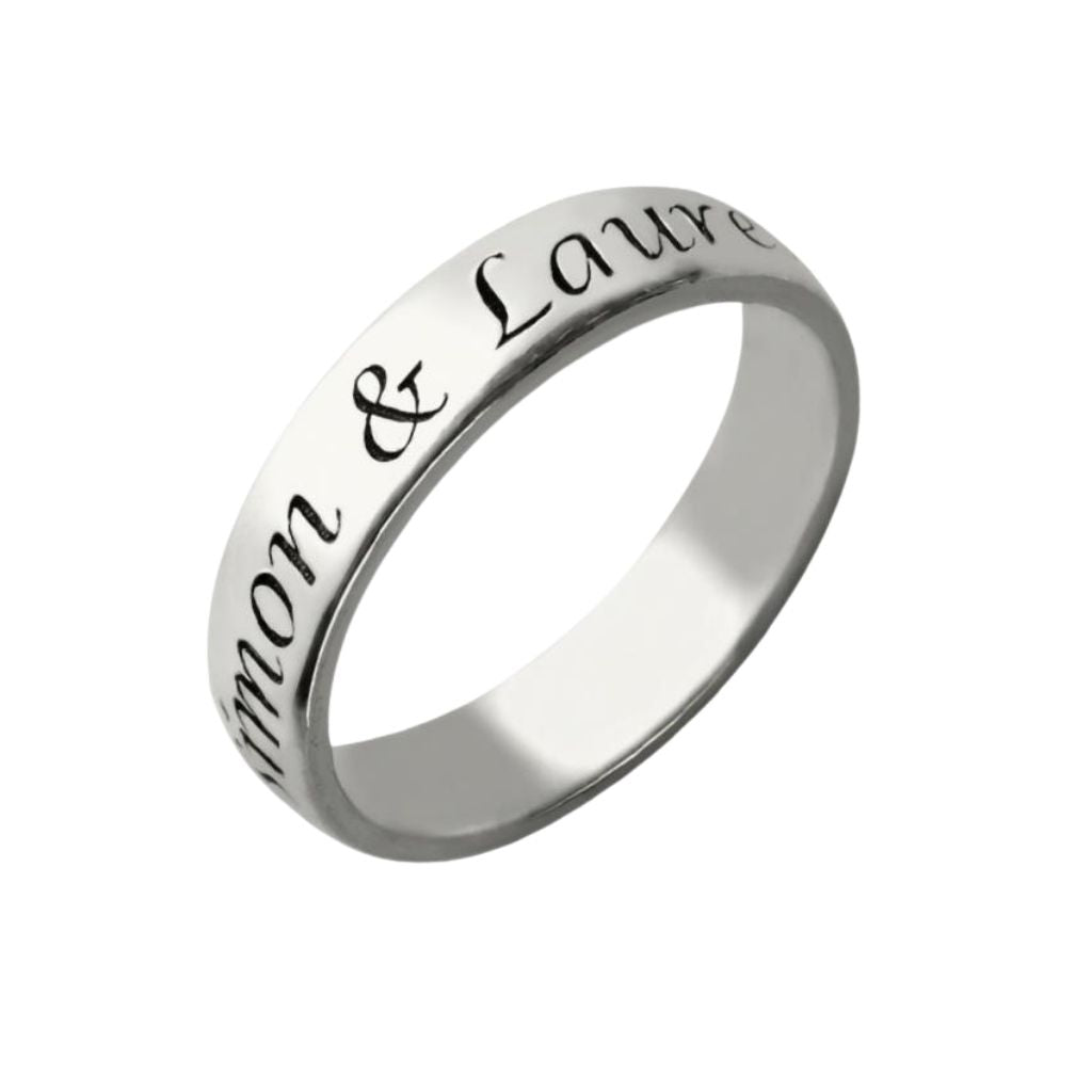 Custom personalized couple name band ring main product view