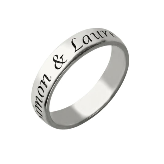 Custom personalized couple name band ring main product view