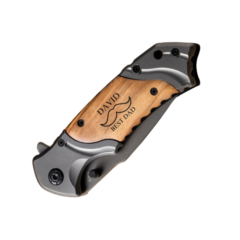 Personalized Engraved Pocket Knife for Men, Custom Groomsmen Gift.