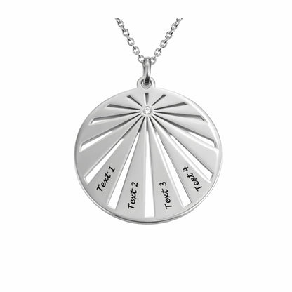 Collier rond personnalisé en argent sterling plaqué or, motif famille, pour maman et grand-mère