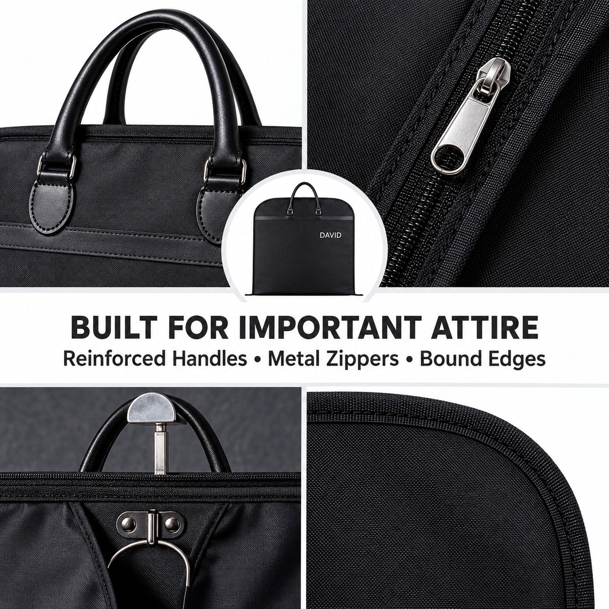 Personalized Suit Bag with Custom Name or Logo - Groomsmen Gift
