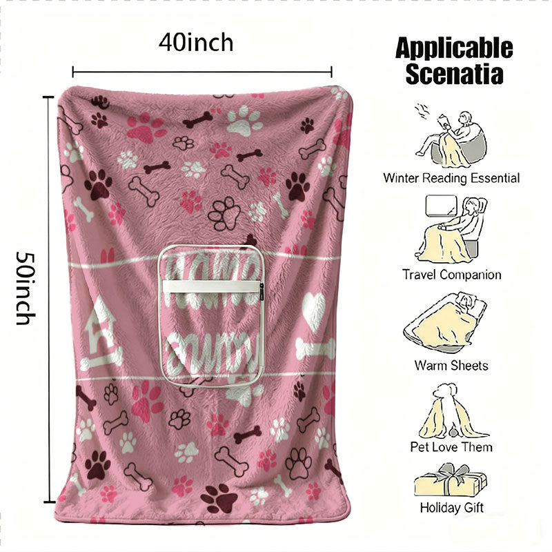 40x50 inch pink paw print blanket usage guide