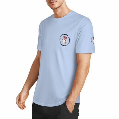 T-shirt personnalisé 100 % coton à col rond | Impression personnalisée poitrine et manche | 160 g | Idéal pour un cadeau du quotidien