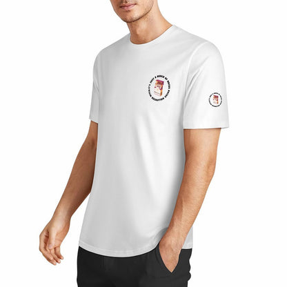 T-shirt personnalisé 100 % coton à col rond | Impression personnalisée poitrine et manche | 160 g | Idéal pour un cadeau du quotidien