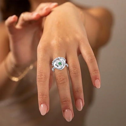 Mom Birthstone Ring on hand view custom jewelry