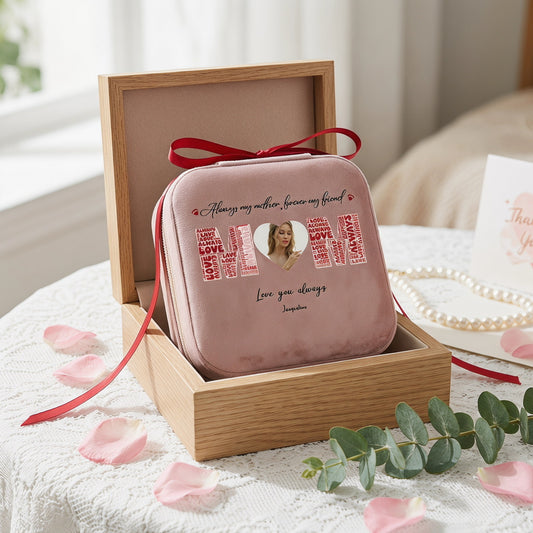 Always my mother forever my friend-Personalized Photo Jewelry Box