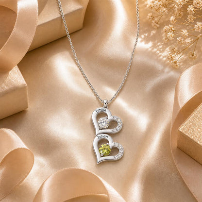 Mother child necklace in a gift scene