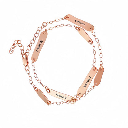 Bracelet de cheville personnalisé avec plusieurs noms, cadeau d'amitié ou pour la fête des mères