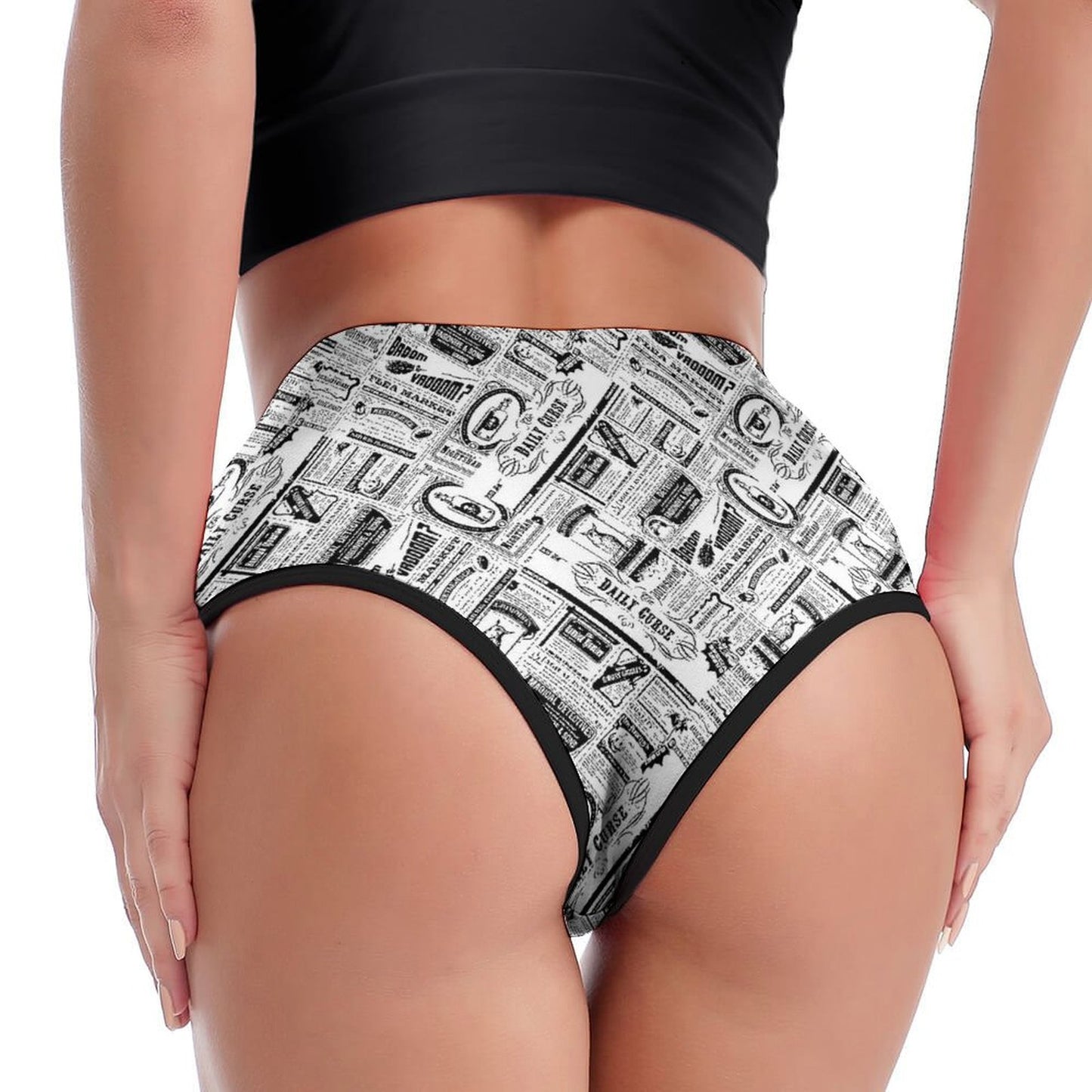 Back view of Wicking Tummy Control Yoga Shorts; perfect for Running and Workout.