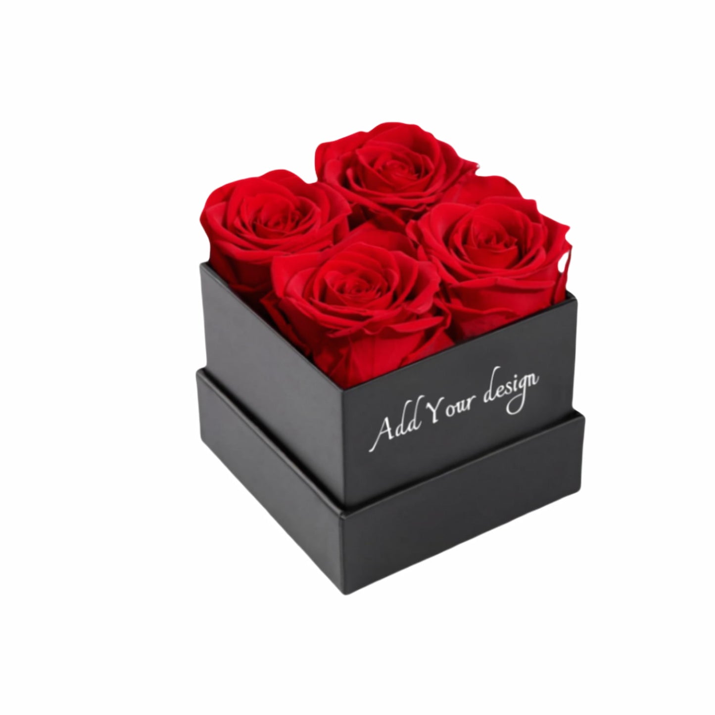 Personalized Red Eternal Rose Design Box Add Your Own Design.