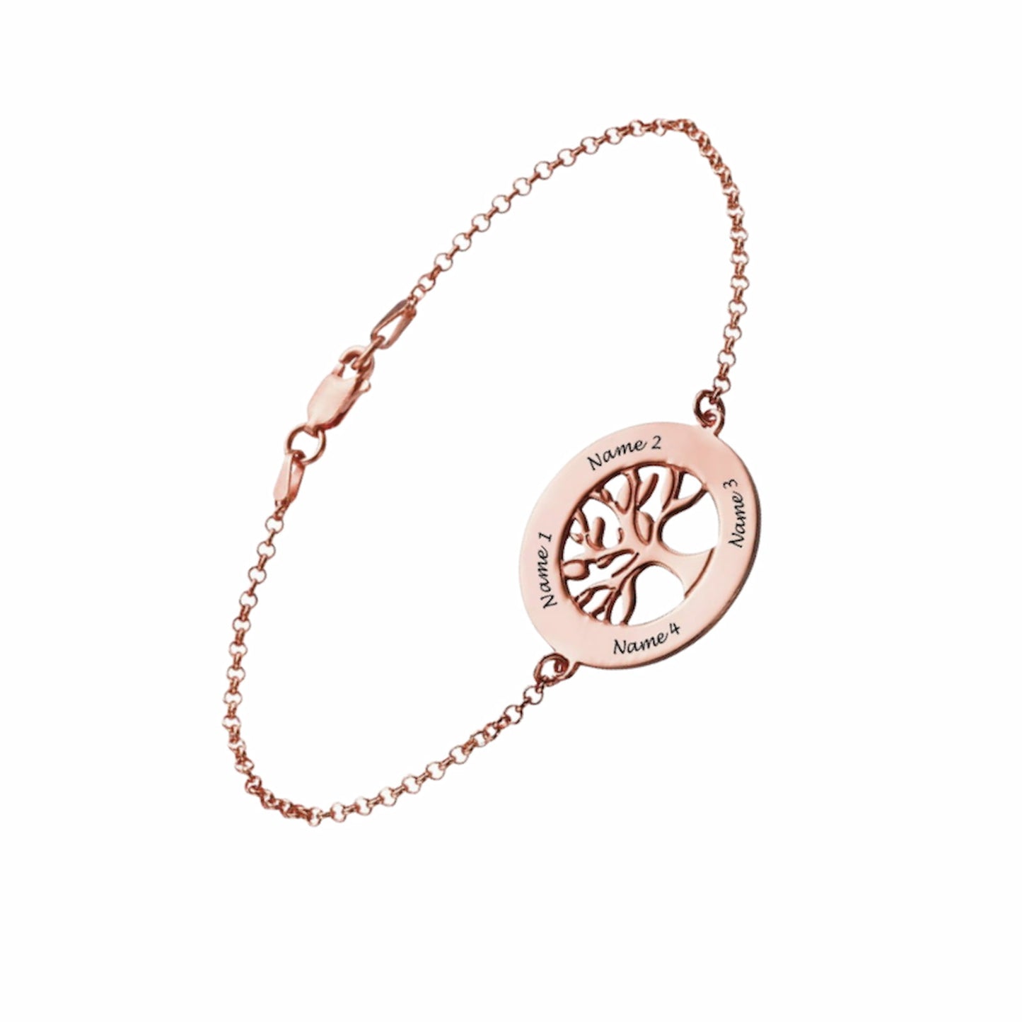 Personalized Engraved Tree of Life Bracelet | Custom Name Family Keepsake Gift