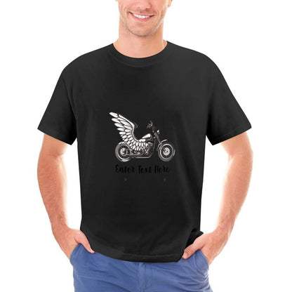 Personalized Winged Dad T-Shirt front with custom name and angel wings design.