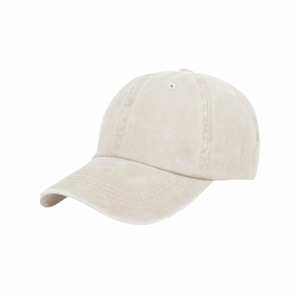 Custom  ivory cotton dad hat; blank for logo embroidery. Perfect personalized cap for summer teams & branding.