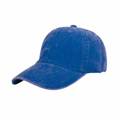 Custom royal blue cotton dad hat; blank for logo embroidery. Perfect personalized cap for summer teams & branding.