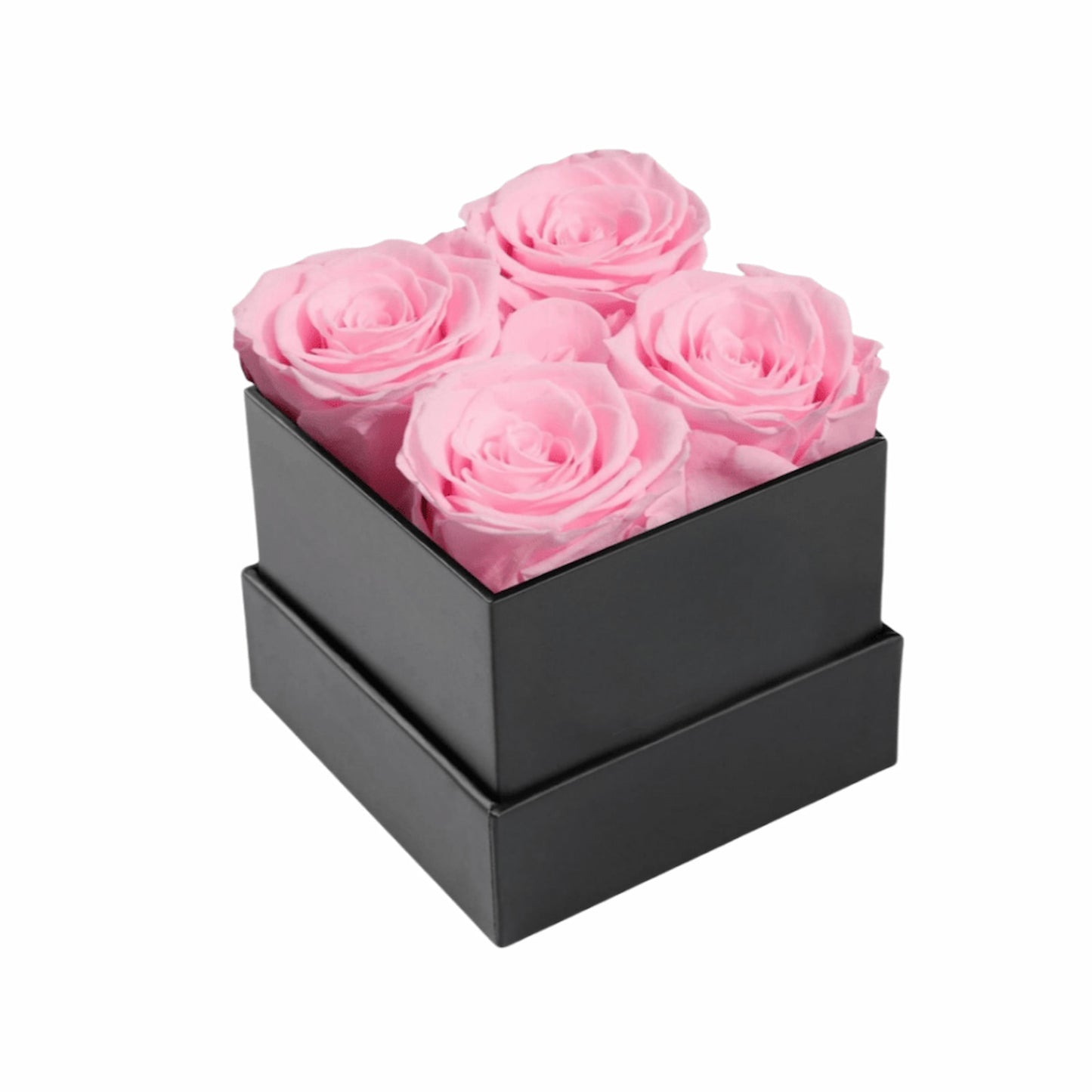 Personalized Pink Eternal Rose Box With Custom Engraved Name And Date.