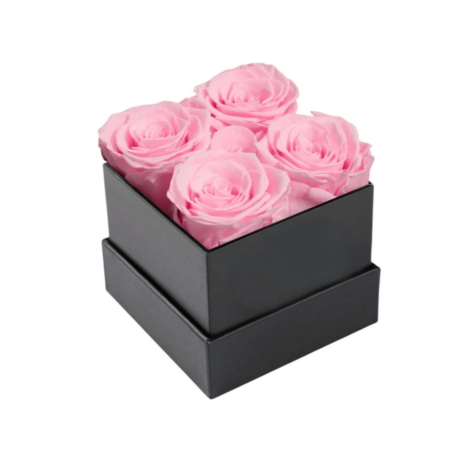 Personalized Pink Eternal Rose Box With Custom Engraved Name And Date.