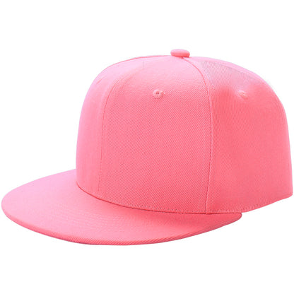 Custom Snapback Baseball Hat Cap Hip Hop Style  Flat Bill Blank Solid Color Adjustable Size