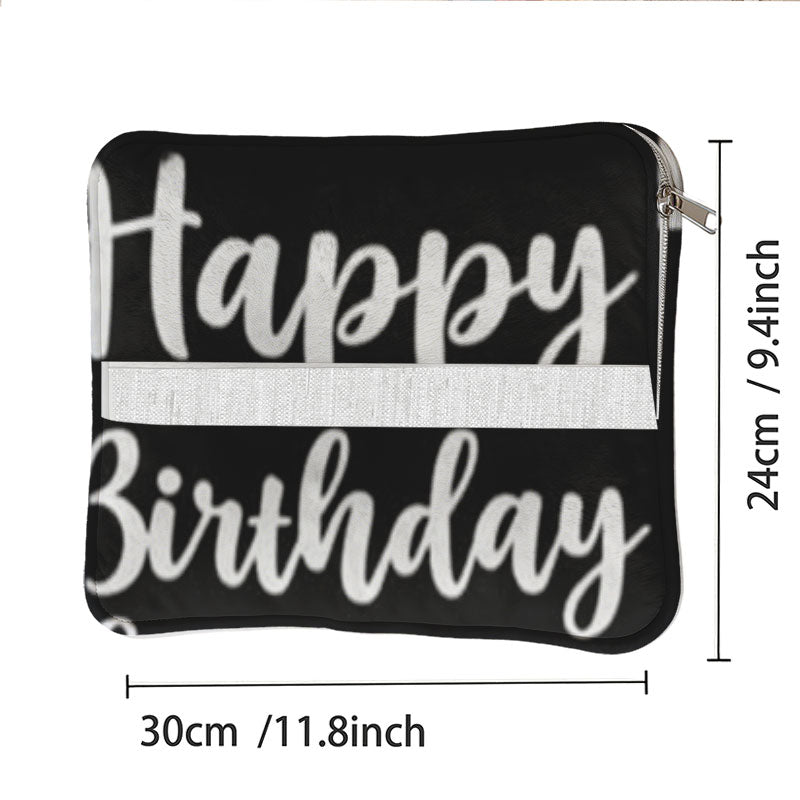 Dimensions of the birthday photo pillow: 11.8x9.4 inches.