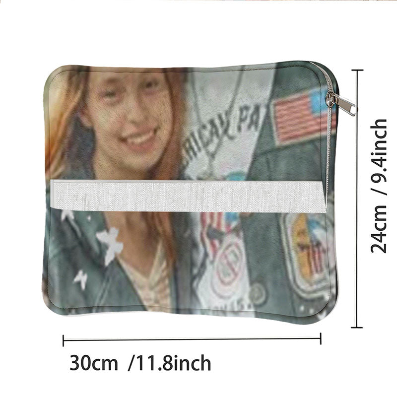 Dimensions of the memorial photo pillow: 11.8x9.4 inches.