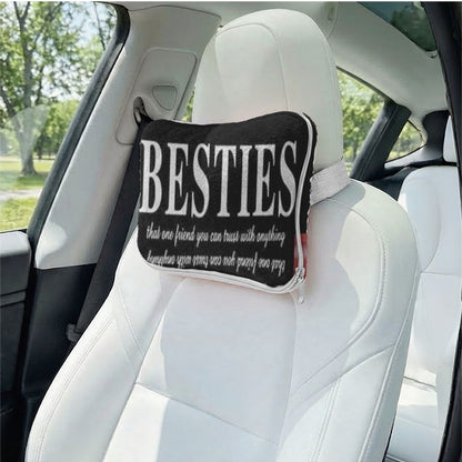 Personalized 2-in-1 Foldable Bestie Friendship Blanket, Bestie Birthday Gift for Women, Friend Appreciation Present