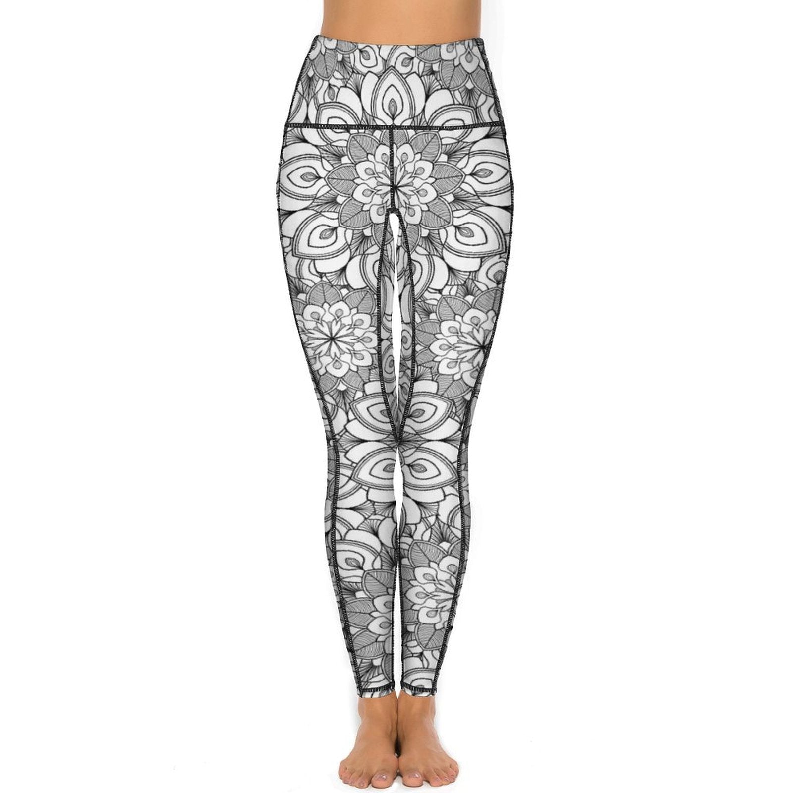 Women's Premium Printed High Waisted Leggings. Tummy control for yoga, running, cycling.