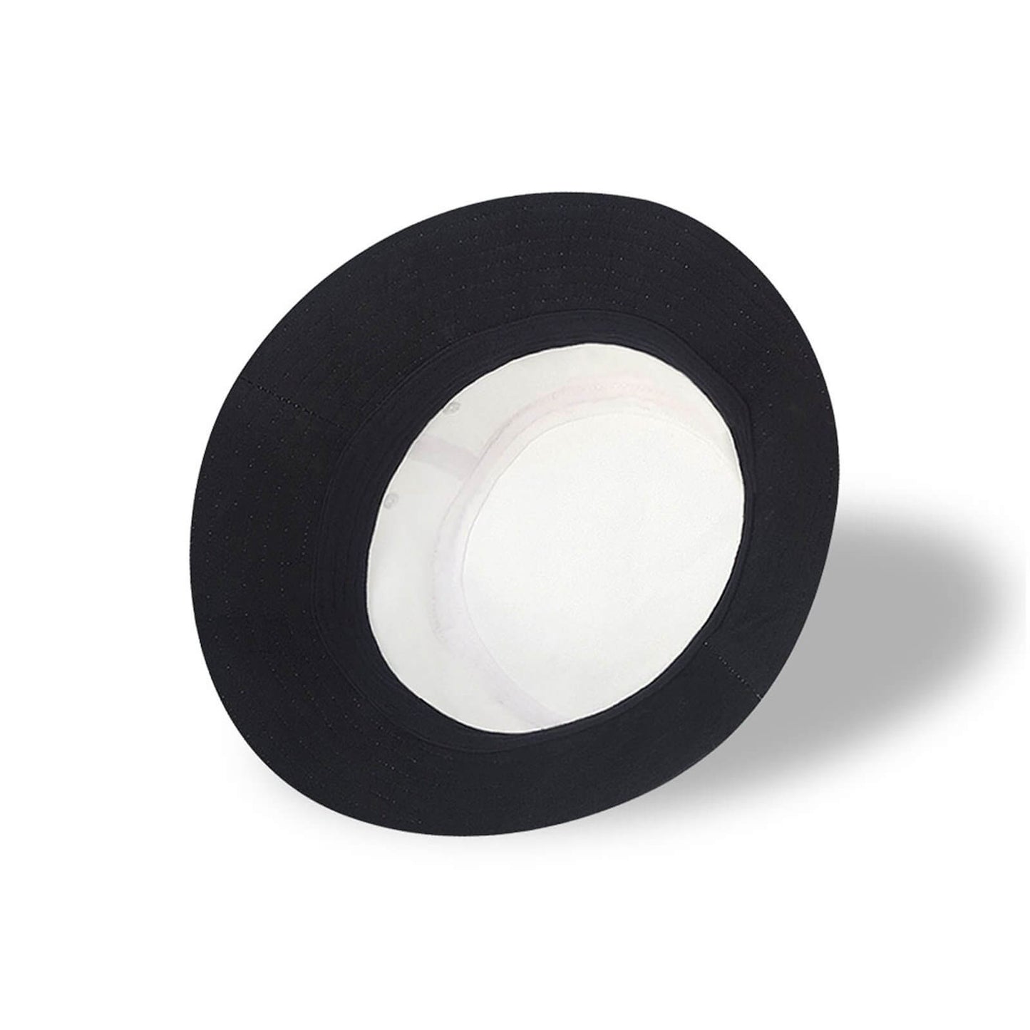 Interior stitching details of the Printed Beach Bucket Hat lining.