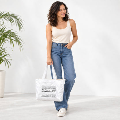 Personalized Repeated Name Typography Tote Bag - main product view