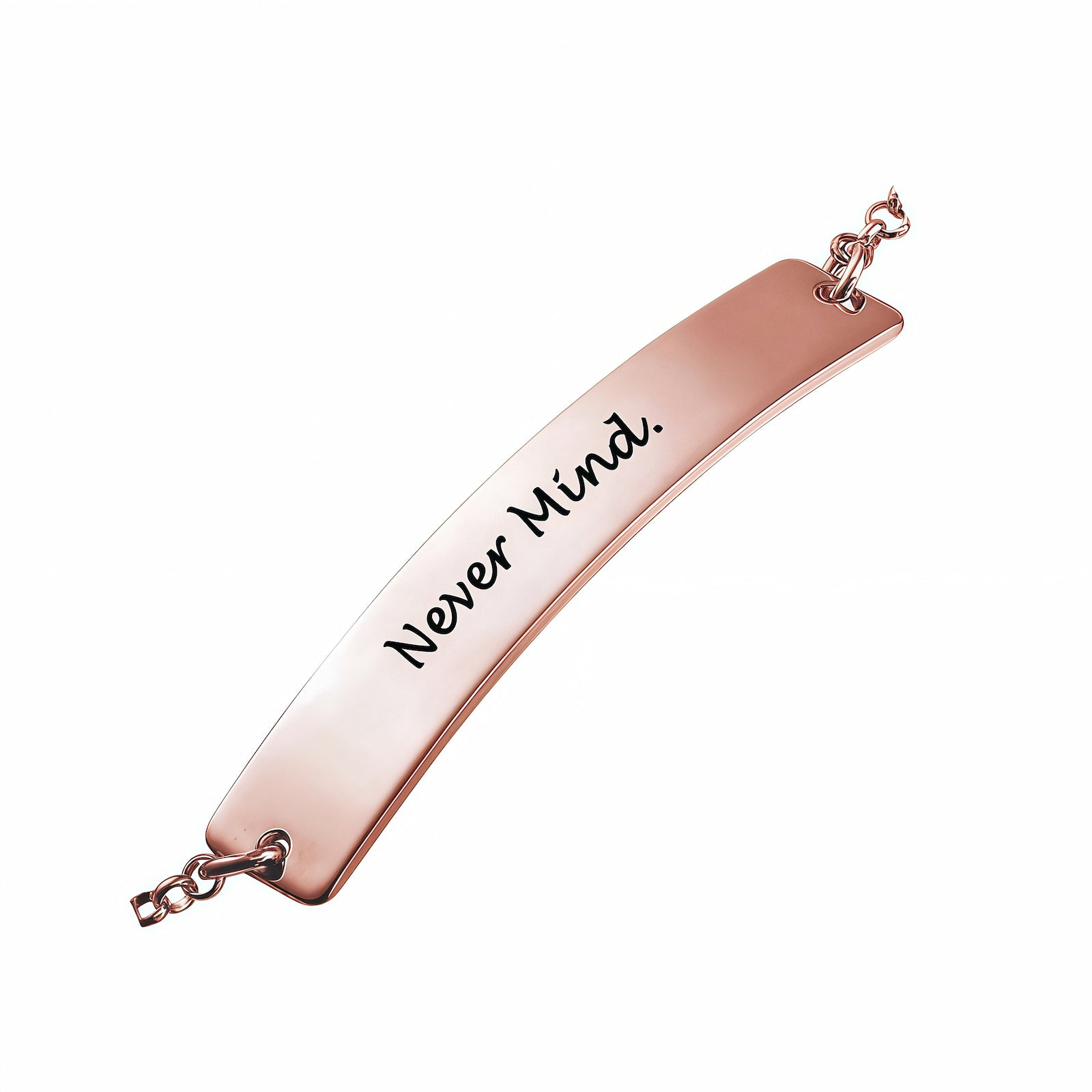 Rose Gold Dainty Bar Bracelet. Coordinates Style, Custom Engraving Never Mind.