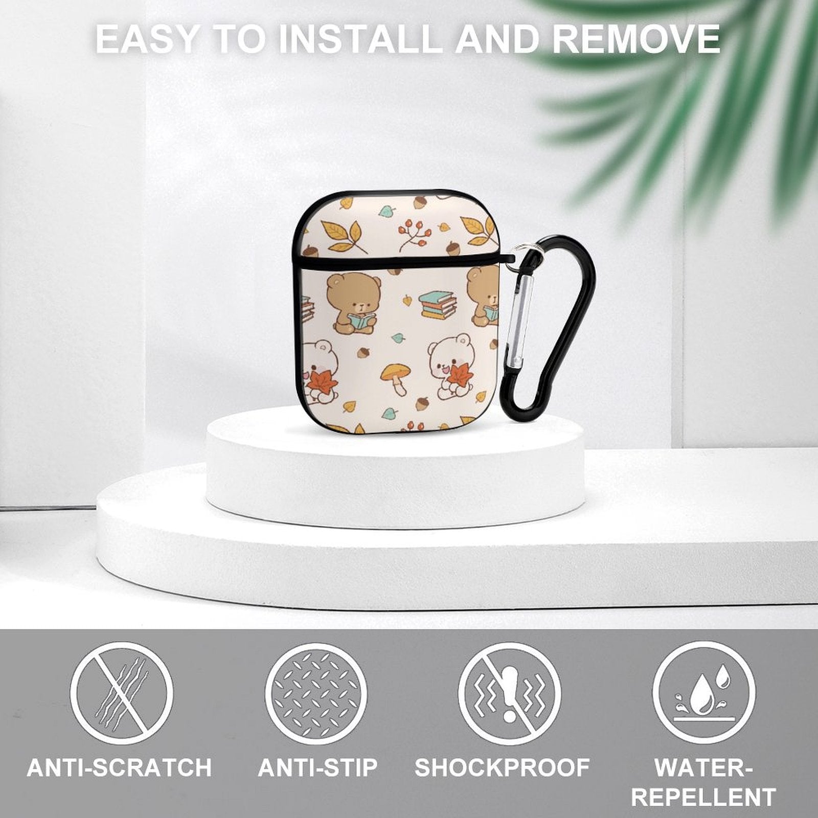 Shock Absorption AirPod Case Cover: Anti-scratch, Anti-slip, Waterproof.