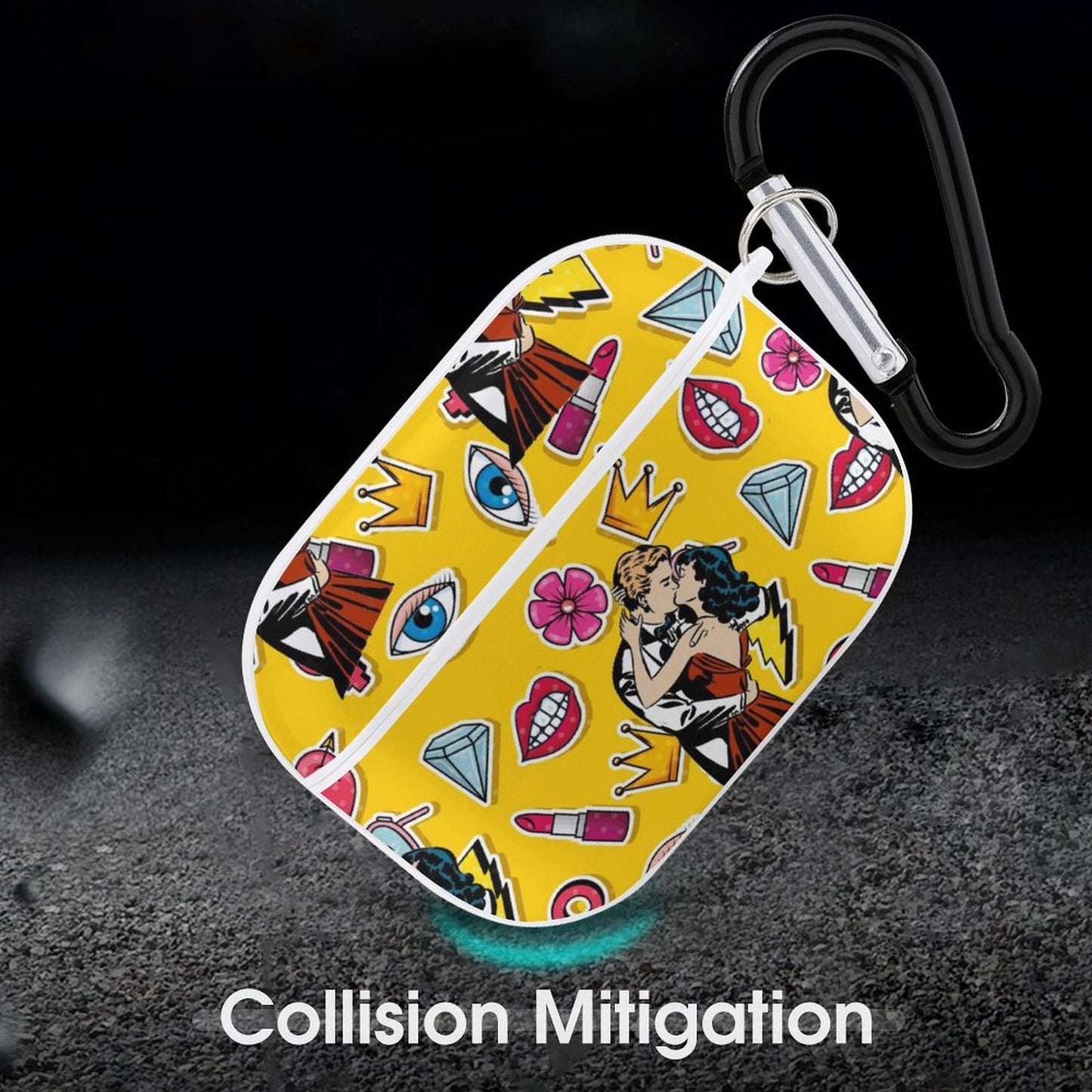 Shock Absorption AirPod Pro Case featuring Collision Mitigation.