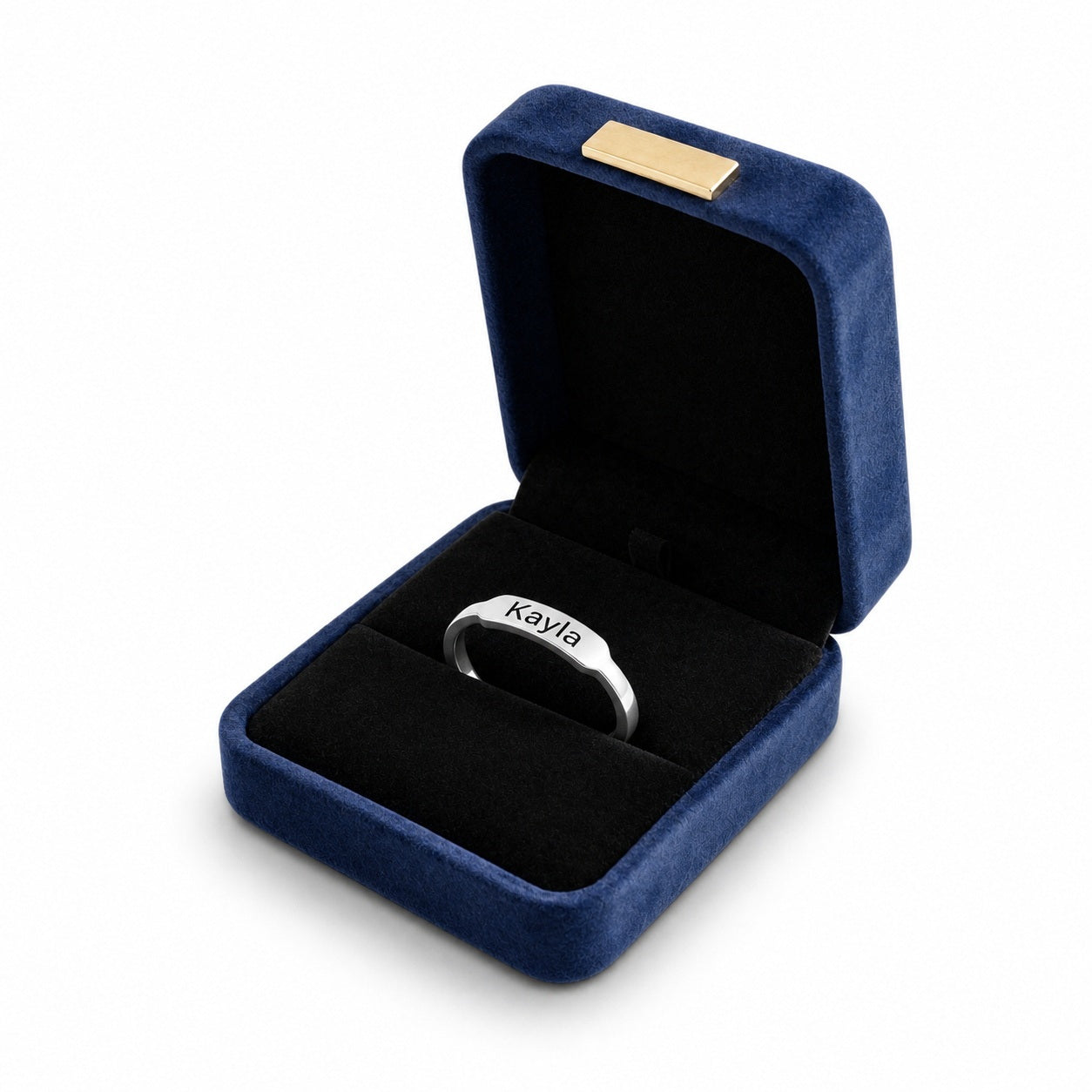 Custom simple-custom-name-ring gift box presentation for spe