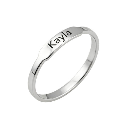 Custom simple-custom-name-ring main product view for keepsak