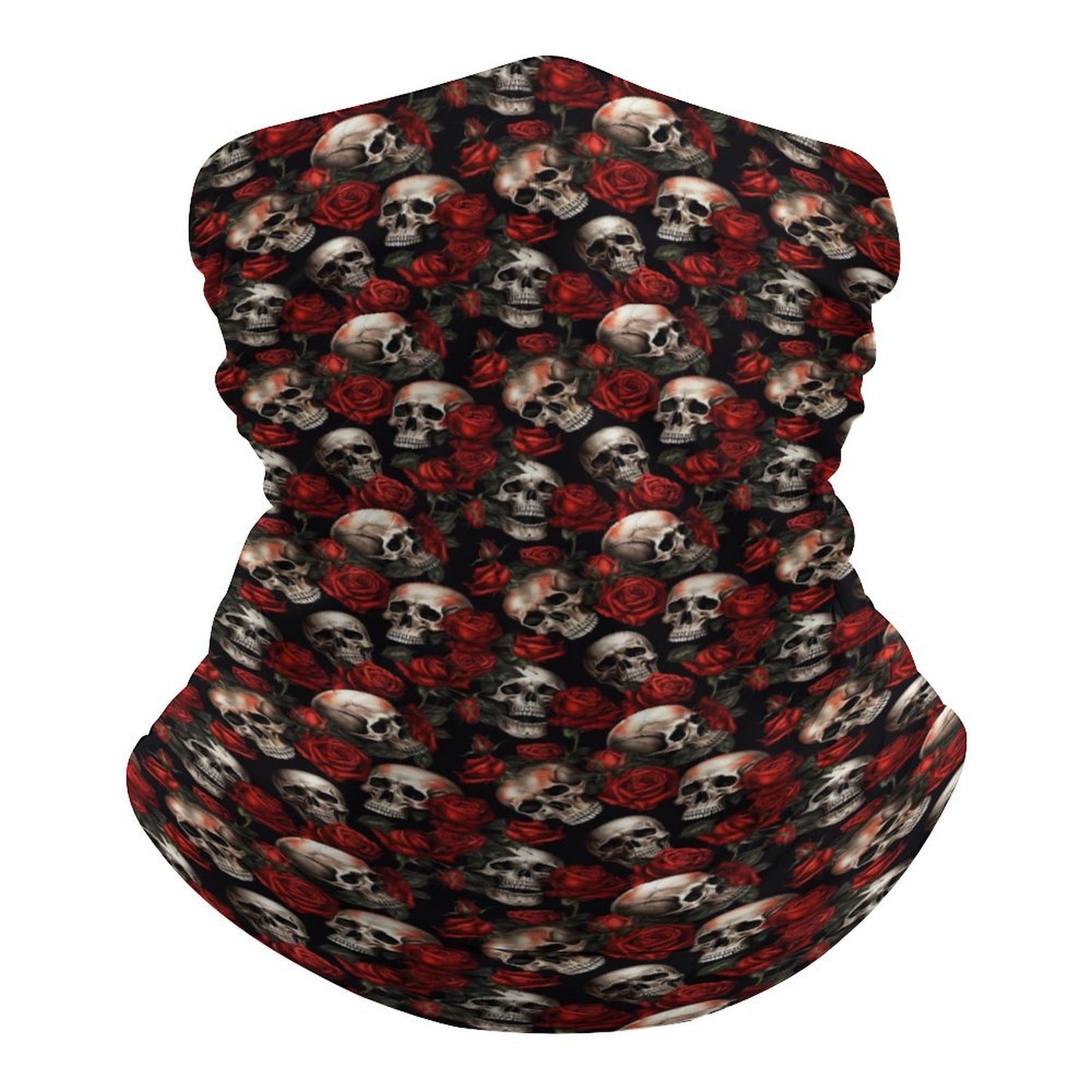 Skull & Rose Custom Neck Gaiter. Reusable Breathable Face Mask for Men/Women.