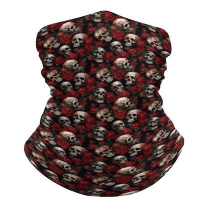 Skull & Rose Custom Neck Gaiter. Reusable Breathable Face Mask for Men/Women.
