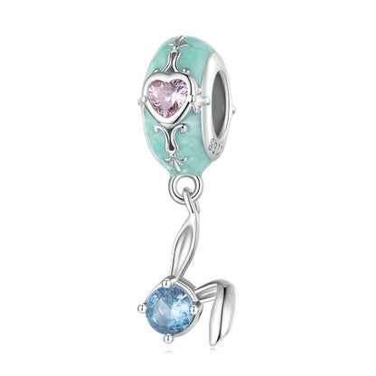 Custom Sterling Silver Easter Bunny Charm Bracelet