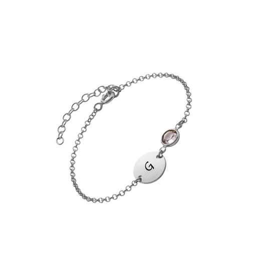 Bracelet à breloques initiales personnalisé pour femme - Bracelet monogrammé personnalisé
