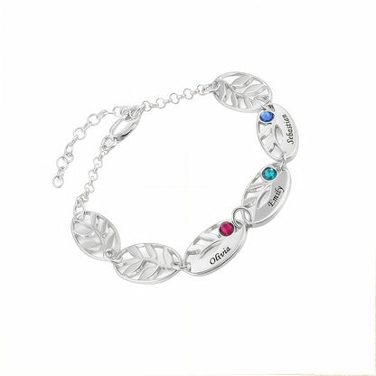 Bracelet personnalisé avec gravures personnalisées - Cadeau délicat pour la fête des mères et Noël