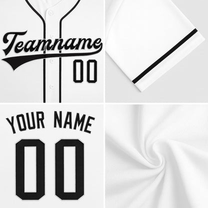 Stitched Name Number Baseball Shirt close up showing fabric and customization detail.