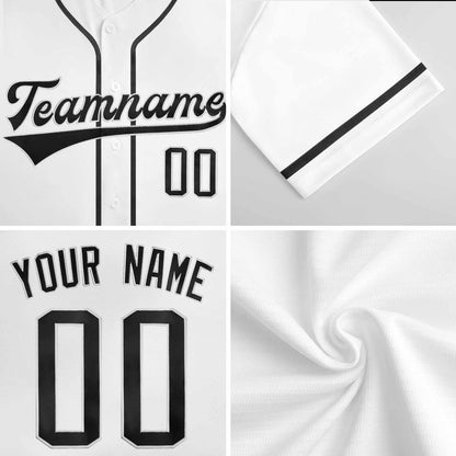 Stitched Name Number Women Baseball Shirt close up showing fabric and customization detail.