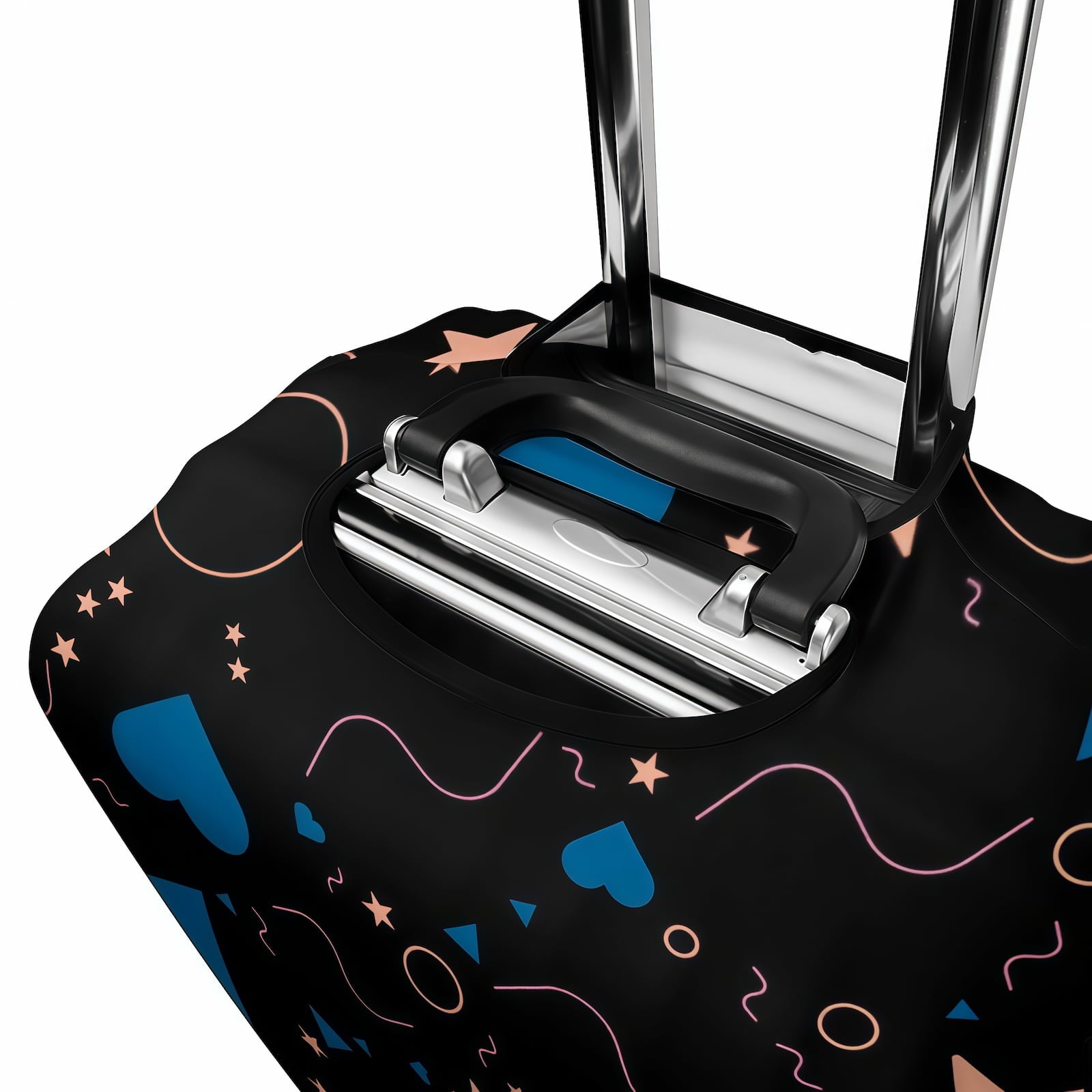 Elastic Suitcase Skin Top Handle Opening and Stretch Detail