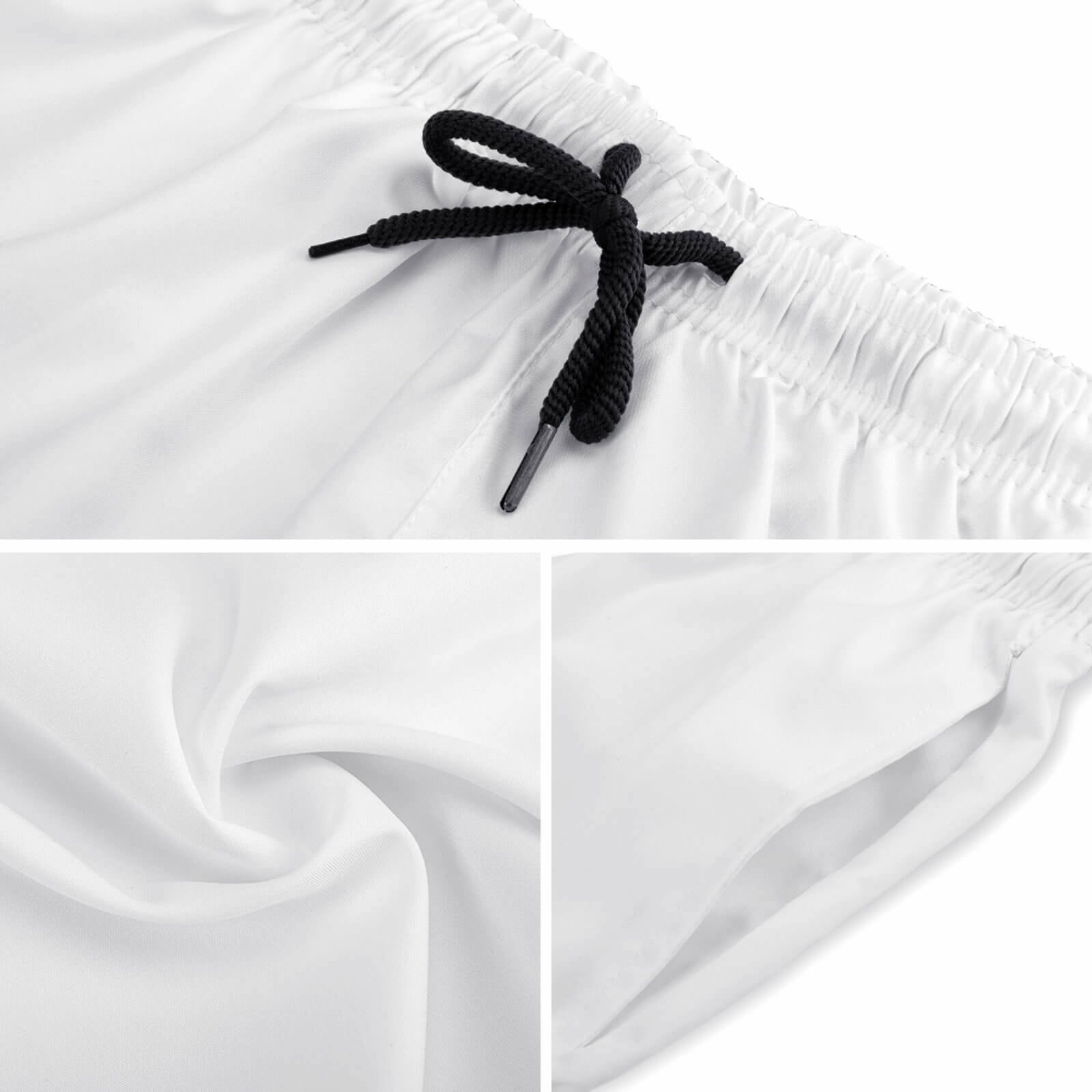 Quick dry men's swimwear features: smooth, breathable, lightweight fabric. Surf print.