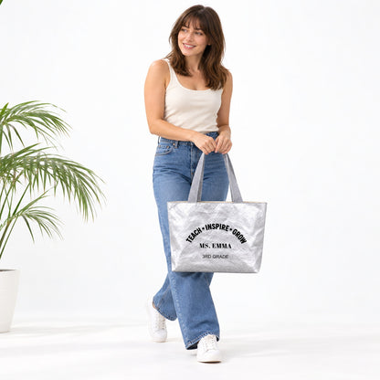 Personalized Teacher Tote Bag with Custom Name and Grade - main product view