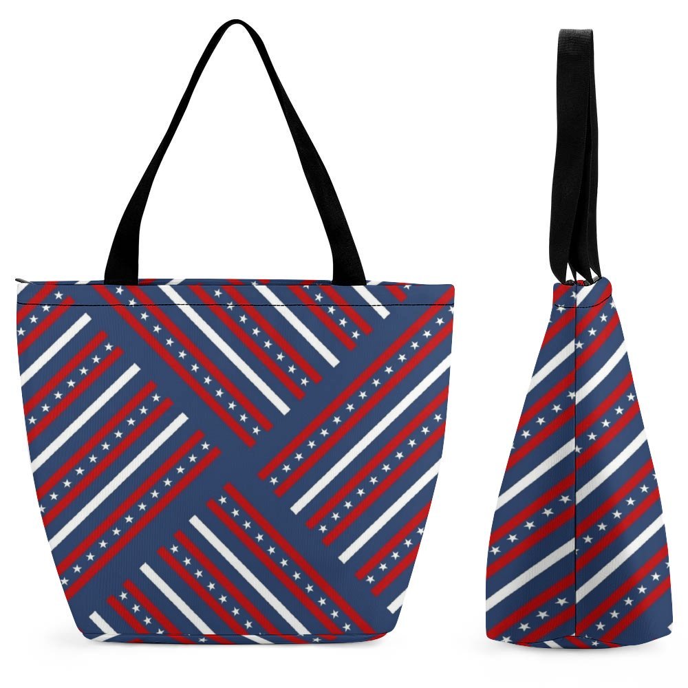 Personalized Tote Bag, front and side view; perfect Wedding Bridesmaid Gift with structure.