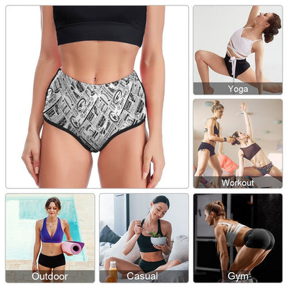 Personalized Print Shorts: Yoga, Running, Workout, Fitness, Outdoor, and Casual uses.